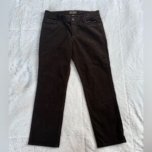 Kut from the Kloth Catherine Boyfriend Mid-Rise Brown Corduroy Pants Women’s 10